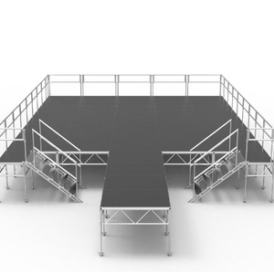 4 * 4ft Deck 18mm di spessore acrilico bordo fase di nozze fase piattaforma palco Mobile con scala per Band/concerti/eventi/<span class=keywords><strong>musica</strong></span> - Product Image 4