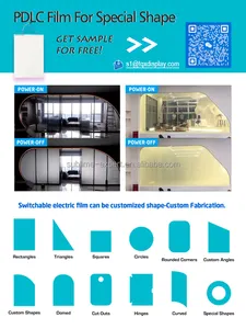 유리 PDLC 필름 자체 접착 전환 가능한 유리 빌라 개인 정보 보호 슬라이딩 유리 도어 용 Pdlc 도매 컨테이너 하우스 스마트 필름