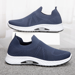 Sneakers sportive leggere alla moda da uomo <span class=keywords><strong>scarpe</strong></span> Casual traspiranti antiscivolo per la camminata primaverile che corre in maglia superiore Slip-On - Product Image 1