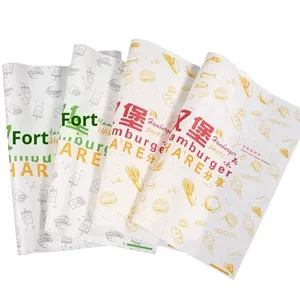 Disposable Greaseproof PE Coated Food Packaging Paper for Burger <strong>Chicken</strong> <strong>Roll</strong> Snack Rice Ball-Custom Logo Manufacturer Wholesale - Product Image 4