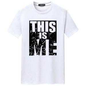 Camisetas de Verano Casuales con Estampado de Letras 'This Is <span class=keywords><strong>Me</strong></span>', Camiseta de Manga Corta con Cuello Redondo Transpirable para Hombre, Talla Grande - Product Image 2