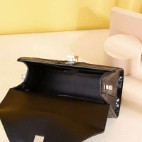Sac bandoulière en cuir de vache véritable pour femmes, style rétro, sac à main multifonctionnel en cuir de crocodile