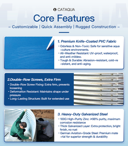 Vasca per Pesci Pieghevole in PVC, Resistente agli Strappi, Facile da Montare, Altre Attrezzature per Acquacoltura per Allevamenti Ittici Interni ed Esterni - Product Image 4