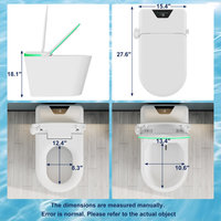 Nouvelle Conception Luxe Vente Chaude Moderne Toilette Intelligente Monobloc avec Siège Intelligent, Chasse d'eau Automatique, Allongée, Siphon en S et Télécommande