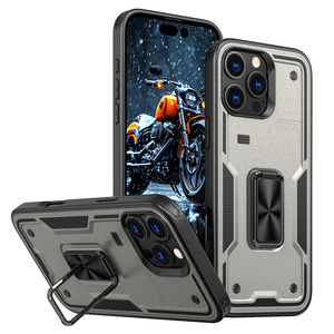 Coque de protection intégrale antichute en alliage d'aluminium avec support magnétique pour voiture pour iPhone 17 16 15 14 13 Pro Max - Product Image 1