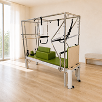 Lit de Pilates Cadillac Combo Reformer en alliage d'aluminium avec barre de traction et système de poulies à cordes pour studio commercial et salle de sport à domicile
