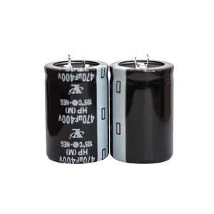Directe Plug-In Hoogspanningshoorn Aluminium Elektrolytische Condensator 400V 470Uf Energieopslag Voedingscondensator