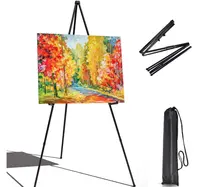 Drawing Hand Crank Aluminum Alloy Easel Retractable Metal Sketch Easel  Telescopic Tripod Stand Foldable Sketch Travel Easel Art Tool