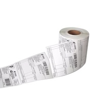 Étiquettes d'expédition adhésives personnalisées imperméables vierges, papier, 500 pièces pour imprimante thermique