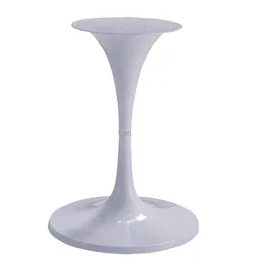 Online nakliye yemek çelik mobilya beyaz lale masa tabanı mermer masa üstü