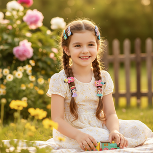 Trending Fashion fascia per capelli in raso stampato con fiocco colorato e scintillante decorazioni per capelli per bambini ragazze vendita all'ingrosso - Product Image 3