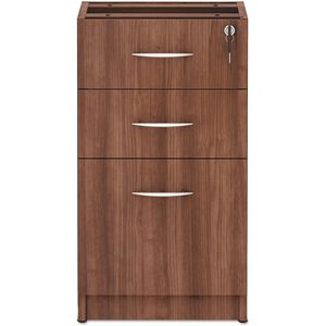 Alera Valencia Series Modern Walnut 3-Drawer Full Pedestal <b>File</b> Left/Right <b>Box</b>/<b>Box</b>/<b>File</b> Legal/Letter 15.63 X Movable Feature - Product Image 6