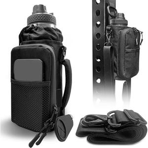 Sac de sport magnétique de haute qualité avec poche en filet, petit sac bandoulière porte-bouteille d'eau noir - Sac de fitness pour hommes et femmes - Product Image 2