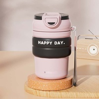 Vaso Térmico de 450 ml con Doble Pared y Aislamiento al Vacío, Diseño Moderno, Reutilizable, de Acero Inoxidable, Resistente a Caídas, Portátil