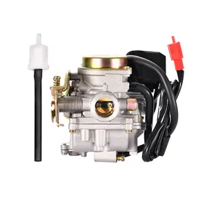 GOOFIT PD18J Carburetor With Electric Choke Replacement For 4 Stroke GY6 49cc 50cc Chinese Scooter Moped 139QMA 139QMB Taotao