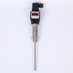 SaltMing Instruments Temperature Transmitter PT100 Stainless Steel Led Display Straight Insertion Threaded Flange - Product Image 1