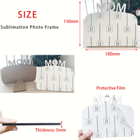 MDFSUB DIY Cadre photo Mdf vierge imprimable personnalisé pour maman panneau photo Mdf en bois sublimation pour cadeaux de fête des mères