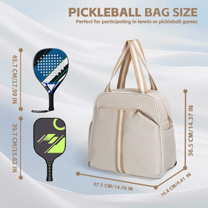 Pikleball backpack double-shoulder bag <b>badminton</b> bag multi-functional outdoor sport bag tennis bag racket bag - Product Image 2