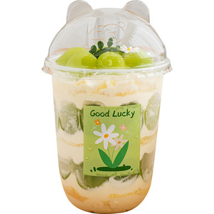Tasses à dessert 250ml/360ml/500ml avec couvercles <span class=keywords><strong>Panda</strong></span>, pour mousse, gelée, crème glacée, collation à emporter, mini récipients à pouding en plastique - Product Image 5