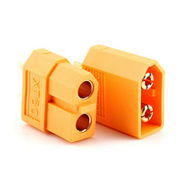 Connecteur d'alimentation de haute qualité Amass Brass 3,5 mm 30A, fiche banane mâle vers femelle XT60 pour drone RC et batterie Lipo de bateau