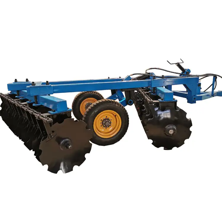 Farm machinery agriculture hydraulic disc harrow 24 blades mini offset heavy duty disk rotary tractor power harrow for sale