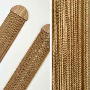 Ensemble de tenture murale en coton beige de 78.7 pouces de deux panneaux de décoration bohème insonorisants Art fait à la main décor acoustique - Product Image 3