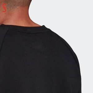 Sudadera de hombre de tamaño personalizado de alta calidad, sudaderas con capucha y sudaderas para adultos de manga regular negra sólida a precio bajo - Product Image 4