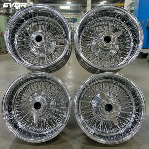 חישוקי EVOR 13X7 דגם Best100/72 כרום, גלגל 13 אינץ' עם צמיג לבן - Product Image 5
