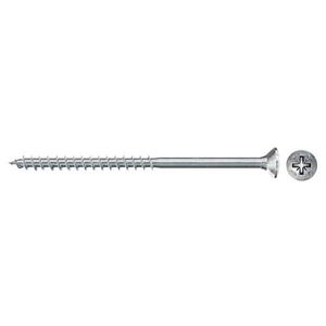 FISCHER - 670517 Vis pour panneau de particules blanc galvanisé Pozidriv à tête fraisée plate et filetage partiel FPF II CZP BC - Product Image 1