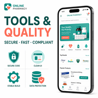 Développement d'applications de livraison de pharmacies en ligne fiables pour iOS et Android avec catalogue de médicaments et téléchargement de prescriptions LionCreate