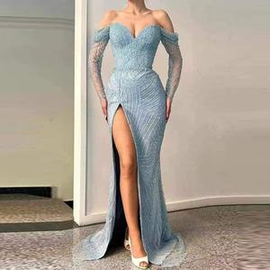 Nuevo Vestido Sexy Estampado con Cuello en V y Abertura Lateral, Estilo Europeo y Estadounidense, para Mujer - Product Image 3