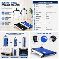 Caminadora Manual Plegable de Marca Privada ZB-WTP-3, Logotipo Personalizado, Máquina para Caminar Sin Motor, Gimnasio en Casa, Bajo MOQ, Fábrica OEM ODM