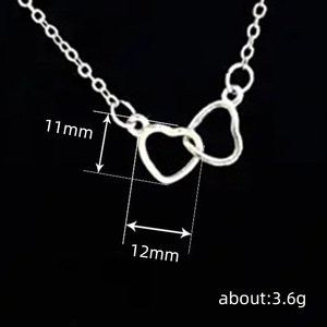 Collar con colgante de corazón calado para mujer, joyería minimalista de moda, regalo para uso diario - Product Image 5