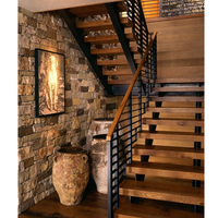 CBMmart escalier intérieur moderne droit, escalier en bois