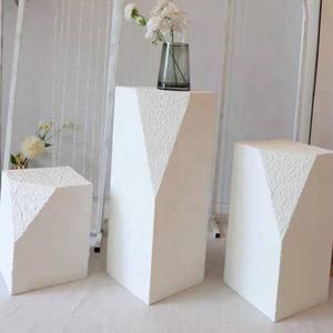 New Wood Stone Powder Wedding Flower Road Lead Stand Tall <strong>Plastics</strong> <strong>White</strong> Roman <strong>Columns</strong> for Party Wedding Props Stage Decoration - Product Image 3