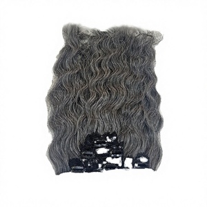 Extensiones de Cabello Humano Remy Indio Gris Oscuro con Clip, Tejido Doble a Máquina, Aptas para Permanente, Disponibles en Todos los Colores - Product Image 3