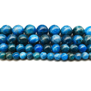 Commercio all'ingrosso Blu <span class=keywords><strong>Apatite</strong></span> Naturale Branelli Allentati Rotondi di <span class=keywords><strong>Pietra</strong></span> Energia di Guarigione Della <span class=keywords><strong>Pietra</strong></span> Preziosa Perline Per Gioielli FAI DA TE Che Fanno (AB1758) - Product Image 2