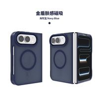 Coque de téléphone portable magnétique pliable pour iPhone 18 DUO, étui de téléphone en TPU mat PC avec cadre de caméra en métal