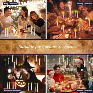 TOCOZOC Bougies suspendues LED <span class=keywords><strong>sans</strong></span> <span class=keywords><strong>flamme</strong></span> portables de Chine, modèle 02, télécommande, 6 pouces, flottantes, pour Noël, Halloween, fête - Product Image 5