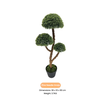 Boule Topiaire Artificielle de 90cm pour Balcon Intérieur, Bureau, Verdure, Pin, Aiguille, Bonsaï, Ornements de Décoration de Jardin d'Hôtel