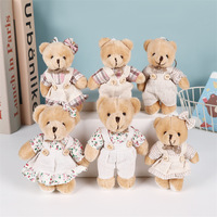 Assortiment international de peluches ours en peluche avec rembourrage en coton PP pour couples, porte-clés et pendentifs en forme d'ours