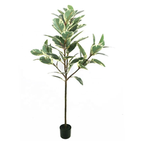 Plante artificielle réaliste en caoutchouc de 170 cm de haut, Ficus Elastica, ornement d'intérieur pour la maison et le bureau
