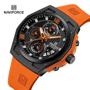 นาฬิกาควอตซ์ NAVIFORCE 8051 NF8051 สำหรับผู้ชาย นาฬิกาอะนาล็อกธุรกิจ กันน้ำ โครโนกราฟ เข็มเรืองแสง นาฬิกาข้อมือหรูหราสำหรับผู้ชาย - Product Image 5