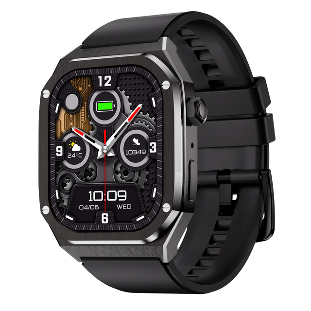 HD40 Smart Watch AMOLED Screen Heart Rate/Blood Oxygen/Sleep Monitoring NFC for Bluetooth Call Features Stainless Steel Case IOS