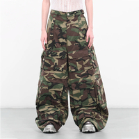 Pantalon cargo ample en denim imprimé camouflage 100 % coton, haute qualité, personnalisé, utilitaire, à empiècements multiples et poches multiples, vente en gros