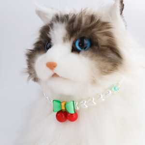 Hermoso Collar para Gato con Diseño Sólido, Colgante para Mascotas, Joyería para Vestidos de Fiesta, Cómodo Poliéster - Product Image 2