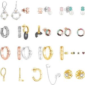 <span class=keywords><strong>Pendientes</strong></span> de tuerca con diseño de oso esmaltado vibrante, dulces y femeninos, joyería fina de lujo para <span class=keywords><strong>mujer</strong></span>, decoración de oreja de verano - Product Image 1