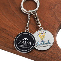 Logo personnalisé plaqué argent en métal émaillé impression UV code QR médaille porte-clés promotion événement porte-clés