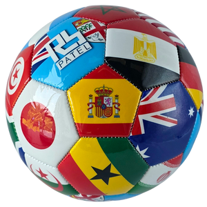 Pallone <span class=keywords><strong>da</strong></span> <span class=keywords><strong>Calcio</strong></span> in PVC Stampato con Bandiera Nazionale, Misura 5, Logo Personalizzato, per Bambini fino a 10 Anni - Product Image 1