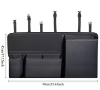 Sac de rangement universel de luxe en cuir grande capacité pour coffre de voiture et dossier de siège avec boîte organisatrice multifonction